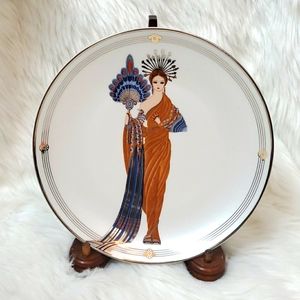 House of Erté Athena Collector Plate Franklin Mint Art Deco Vintage Luxury Decor